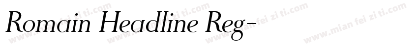 Romain Headline Reg字体转换